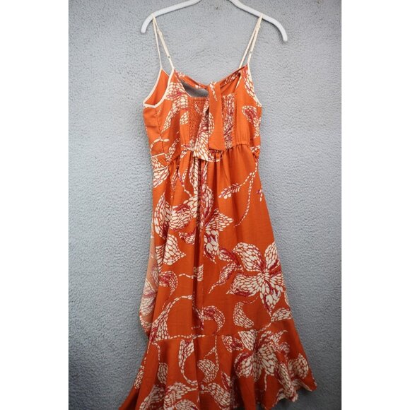 Band of the Free Empire Waist Wrap Midi Dress-Size Medium-Straps-Smocked-Beachy - Picture 9 of 14